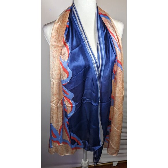 Vintage 90s Beach Please Max Studios Silk Scarf - Picture 6 of 10